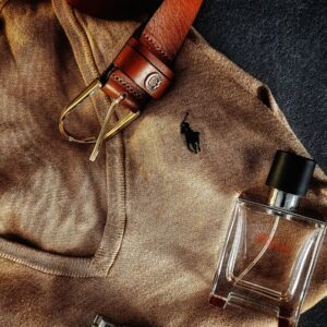 Leather Belt and Cologne Gift Set